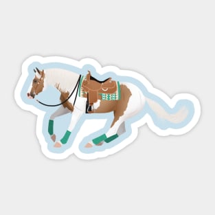 Pinto Reining Horse - Equine Rampaige Sticker